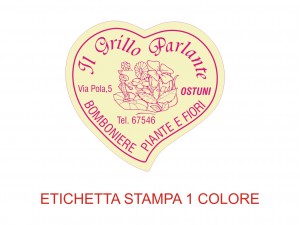 Etichette adesive per fioristi, fiorai e vivaisti (mm 36x34)  (cod.26G)